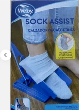 Welby Sock Assist Easy 123 Socks On & Off Socks Shoes Daily Living Assist Tool