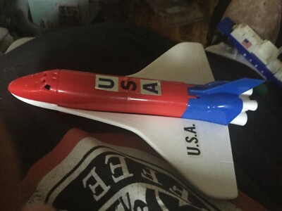 Vintage Space Shuttle USA Columbia Processed Plastic White/RED/Blue RARE