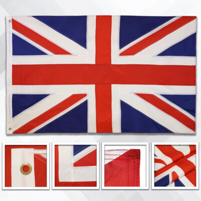 Embroidered United Kingdom Flag 3x5ft Embroidered British Flag UK