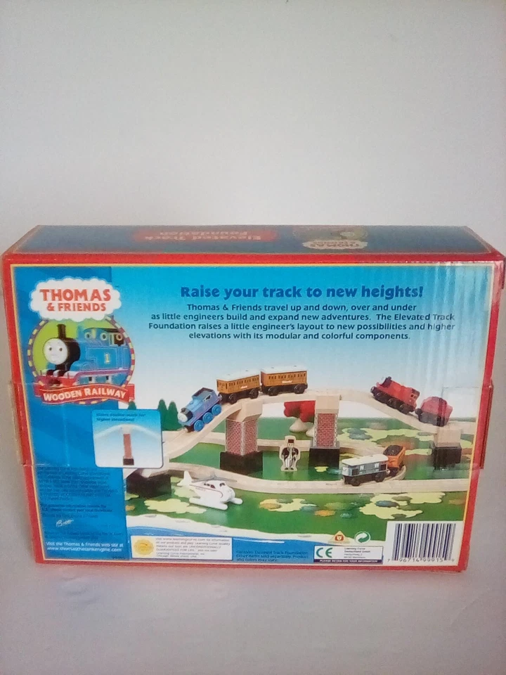 LC 99915 Thomas & Friends Real Wood Elevated Track Foundation Set of 4 NEW - Image 3 of 4