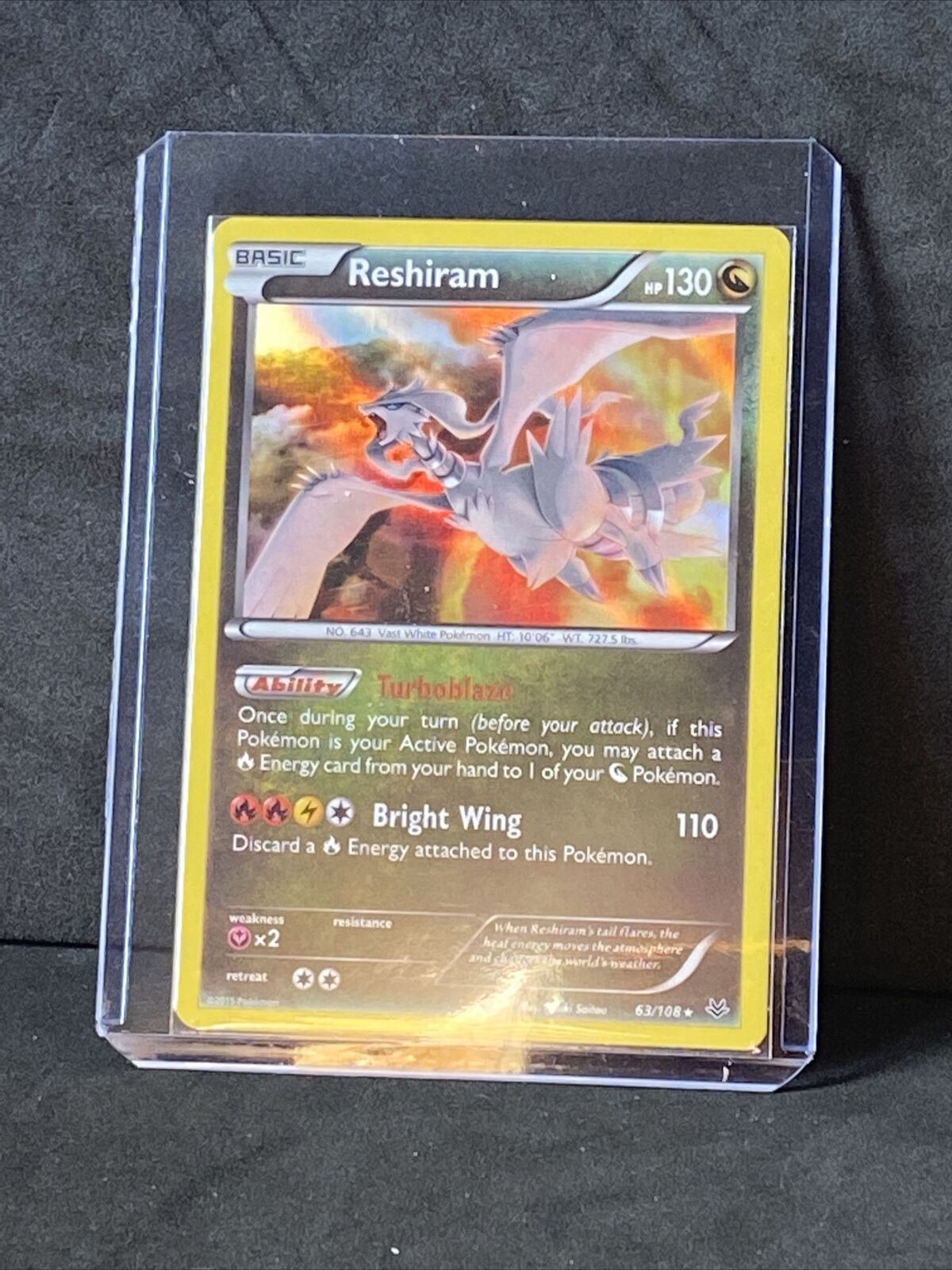  Pokemon - Reshiram (63/108) - XY Roaring Skies : Toys