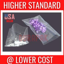 1000-5000 pcs Clear Flat Open Top Poly Bag 4 Mil LDPE Food Safe Various Sizes 
