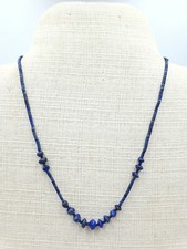 Unpolished Lapis Lazuli Stone Handicraft Beautiful Necklace From Afghanistan