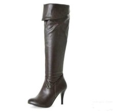 Women's Stiletto High Heel Faux suede side zip Over The Knee Boots Shoes sz