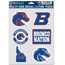 Boise State Broncos Multi-Use NCAA 6 Fan Pack Decal Stickers *Free Shipping