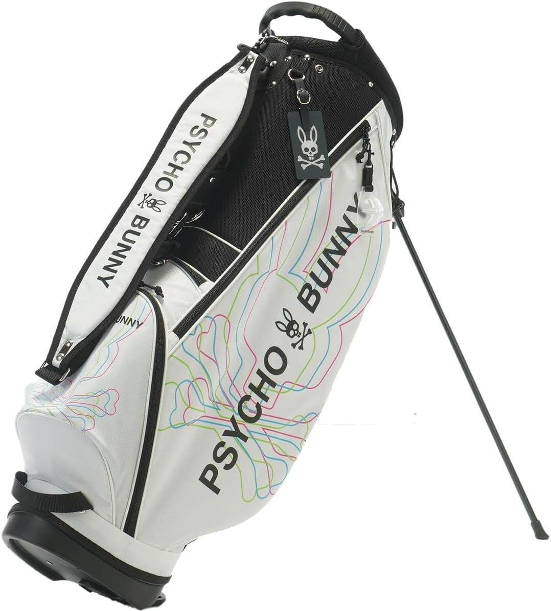 Мужская сумка PSYCHO BUNNY Golf с подставкой Caddy Bag LWG 9 x 46 дюймов 26 кг белая PBMG5SC6 95490₽