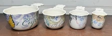 Lenox Measuring Cups Collage Design Set of Four Flower on Handle