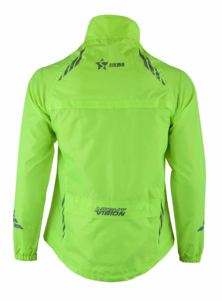 Unisex Cycling Jacket Waterproof Outwear Hi-Viz Running Bicycle Jacket  - Image 2 of 4