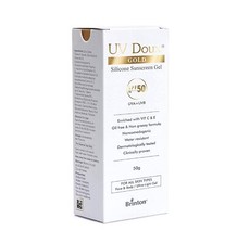 UV Doux Gold Silicone Sunscreen Gel SPF 50 pa   50 gm Long Expiry