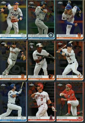 2019 Topps Chrome Baseball Base Cards You Pick the Card Finish Your Set