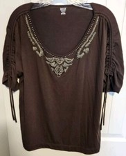a. n. a. Blouse Women's Size XL Brown