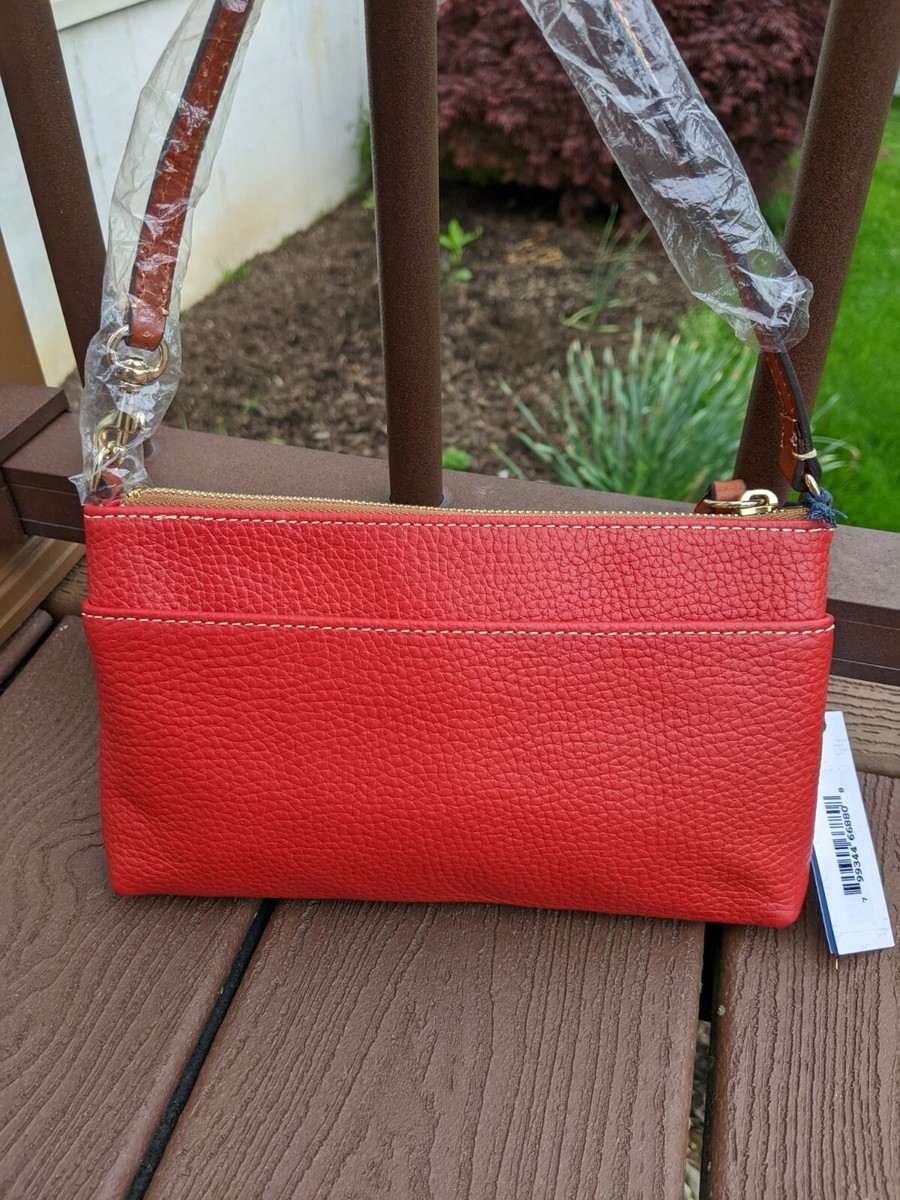 Dooney & Bourke Red ❤️ Tech Top Zip Pouch Clutch Wristlet Wallet