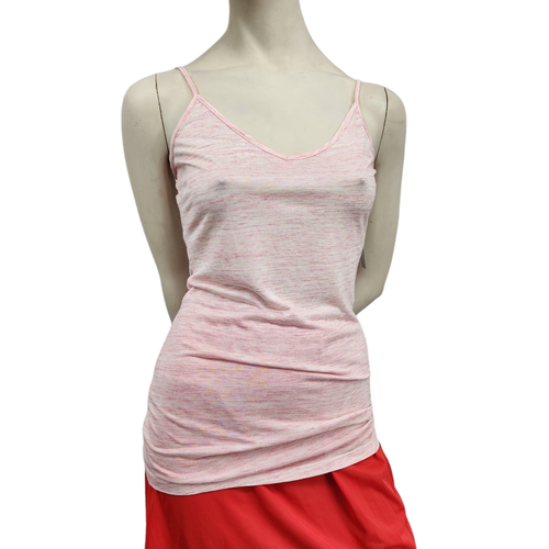 Jo & Co Pink VNeck Camisole Women's Size Medium SpaceDye Spaghetti