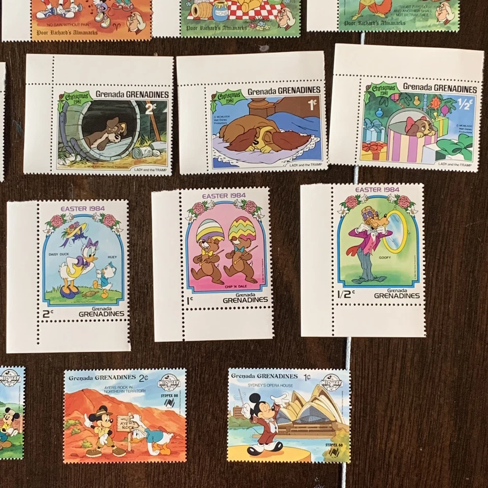 LOTE DE SELLOS DE DISNEY GRANADINES GRANADA MNH DISNEY CON PESTAÑAS VARIOS JUEGOS Foto 4 de 4