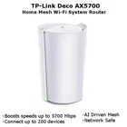 New TP-Link Deco AX5700 Whole Home Mesh WiFi System Router Deco X5700 Fast GB