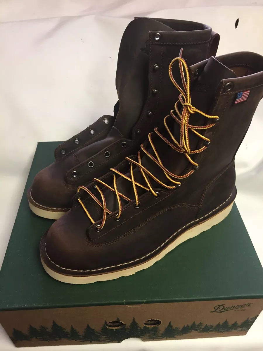 Danner Boots Men's 8” Bull Run Round Toe Brown 15556 Sizes 9-13, D