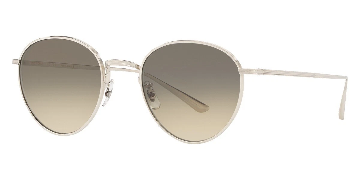 Oliver Peoples OV1231ST 503632 Brownstone 2 Sunglasses Silver Shale Gradient Len