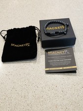 MagnetRX Hematite Magnetic Therapy Bracelet Men Women Genuine Black Stone Beaded