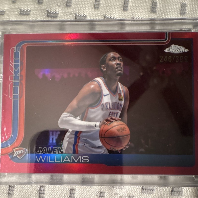 Topps 2025-26 Chrome Jalen Williams #187 OKC Thunder Magenta Refractor /399