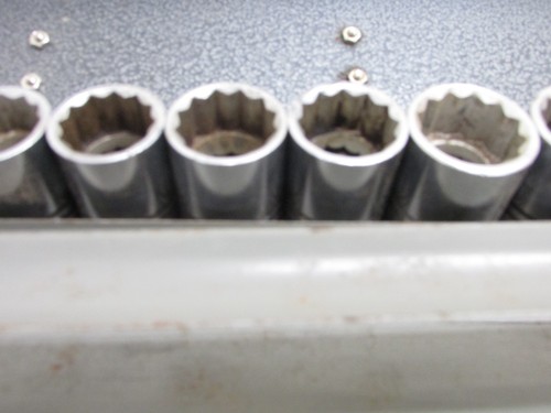 VINTAGE INDESTRO SELECT TOOLS 1/2" DRIVE SOCKET LOT, INCLUDES TOOL BOX, USA - Picture 7 of 20