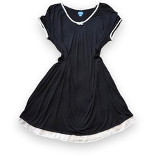 Simply Vera Vera Wang Black & White Trim Nightgown, Women's Size XL