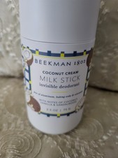 BEEKMAN 1802 Milk Stick Coconut Cream, Invisible Deodorant Aluminum NO BOX