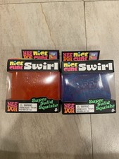 Schylling NeeDoh Nice Cube Swirl Super 2-Pack Blue and orange New
