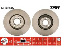 2 St. Bremsscheibe Trw DF4984S FüR Iveco Daily Iv Kasten