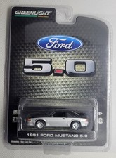 2018 Greenlight 1991 Ford Mustang 5.0 Blacksilver Fox Body