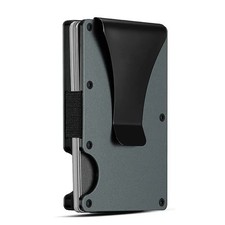 The Ridge Style Titanium Wallet with RFID Blocking Card Slots, Money Clip Usa