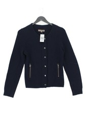 Jigsaw Damen Strickjacke S Blau Wolle