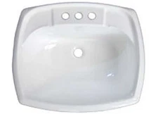LaSalle Bristol 16186PPA RV Bathroom Rectangular Sink 12-1/4"x14-3/4" Parchment