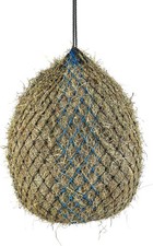 Shires Small Hole Haylage Net - Black/Blue Durable Slow Feed Horse Hay Net -