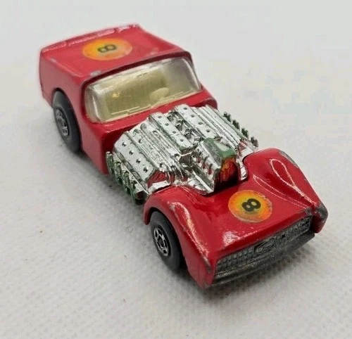 Matchbox Road Dragster No 19 Lesney Toy Car Superfast Vintage 1970 Model Red