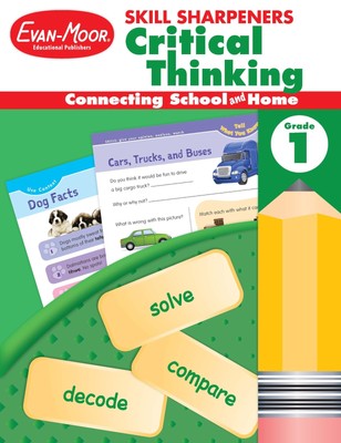 Evan-Moor Skill Sharpeners Critical Thinking, Grade 1 Workbook, Problem Solv...