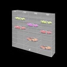 Car Display Case Acrylic 24 Pcs Diecast Model 1/24 Nascar Toy Wall Clear Cabinet