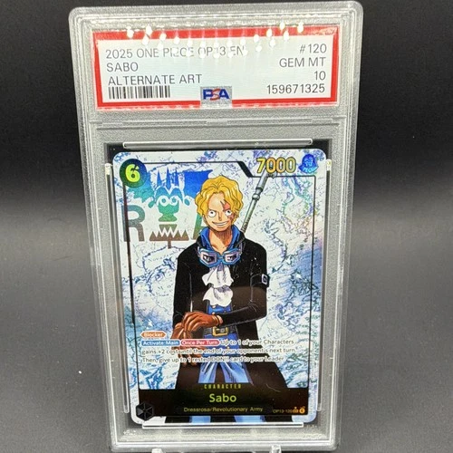 One Piece Sabo Alt Art Holo Secret Rare OP13-120 English PSA 10 2025