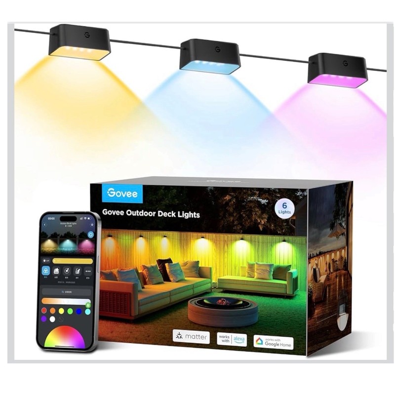 Govee Outdoor Deck Lights, Multicolor Outdoor Fence Lights, IP65 Waterproof NEW