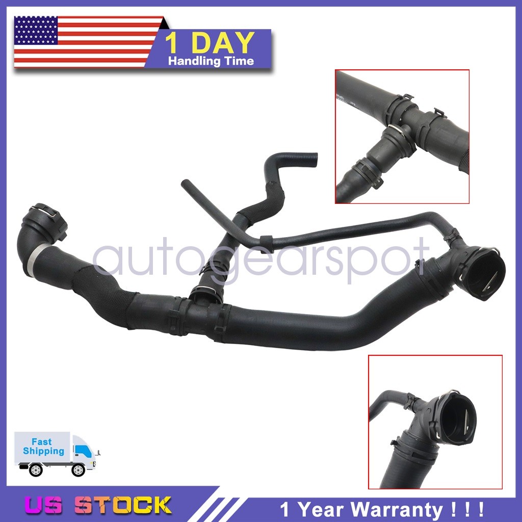 Fits For 2008-2015 Volkswagen Audi TT 1Pcs Black Upper Radiator Coolant Hose New