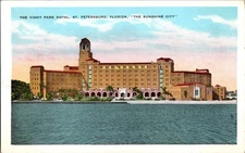 Vintage Vinoy Park Hotel St. Petersburg Florida Linen Postcard