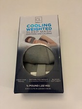 Cooling Weighted Sleep Mask Soothing Calming Travel 1/2 Pound Grey New in Box