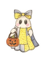 Halloween Needlepoint Canvas on 18 mesh Zweigart Candy Patchwork Ghost Was 70