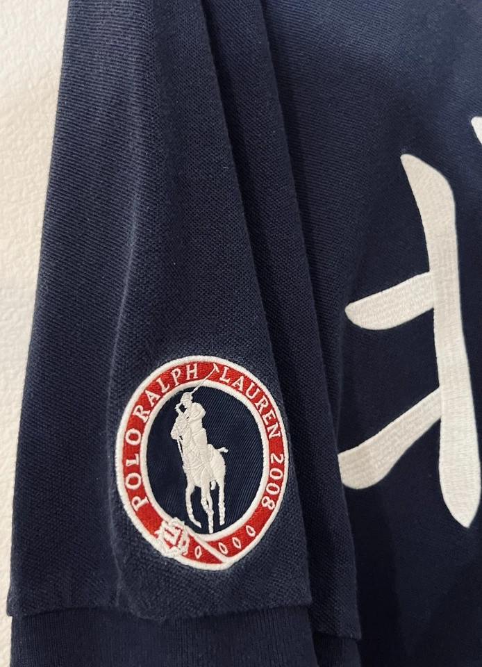 POLO RALPH LAUREN Mesh Polo Shirt Mens Big & Tall 3XB 2008 Beijing Olympics🇺🇸 - Image 3 of 4