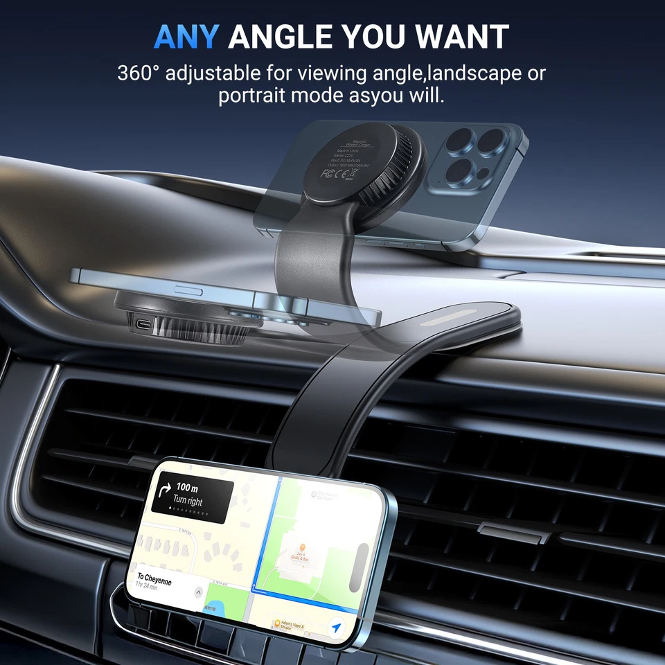 Magnetic Phone Holders for Your Car-Fast Charging Car MagSafe Charger for iPhone - Image 4 of 4
