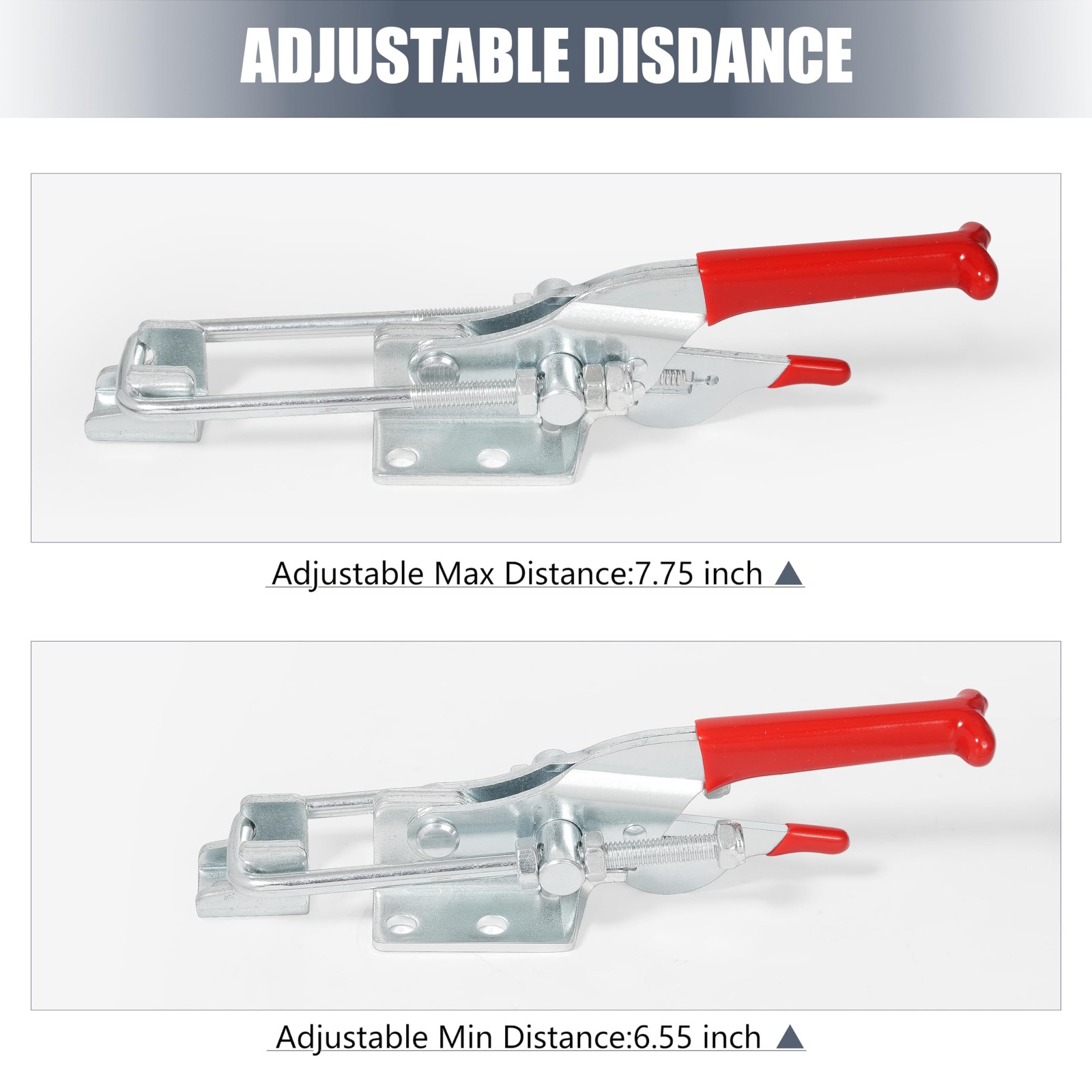 2Pack Heavy Duty Toggle Latch Clamp 2000Lbs Adjustable Lock Smoker Use