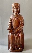 Sculpture Sur Bois De Chêne  XIXème Saint Crépin St Crépinien Néo-gothique.H38cm