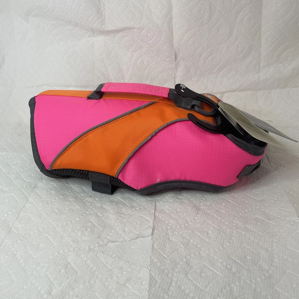 Youly Beach Bum собаки плавания жилет XS розовый оранжевый спасательный жилет ручки новый - Изображение 4 из 4