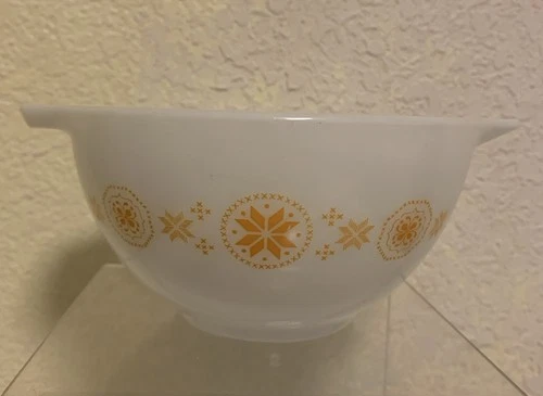 Vtg Pyrex Town & Country 1 1/2 Pt Nesting Mixing Cinderella Bowl 441 Snowflake