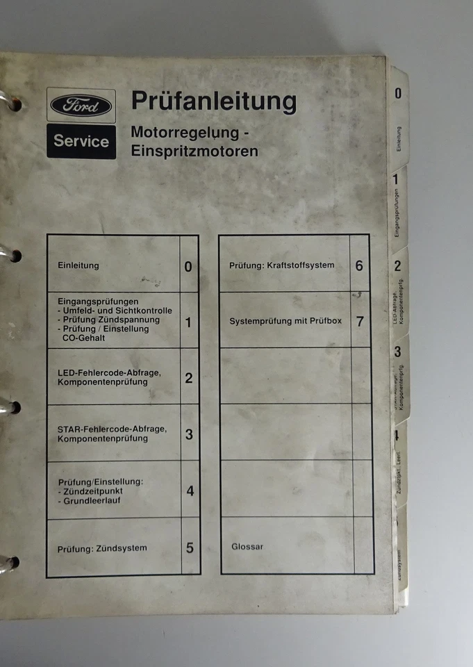 Instrucciones de Inspección Ford Transit & Pkw Motorregelung Einspritzmotoren - Imagen 3 de 4