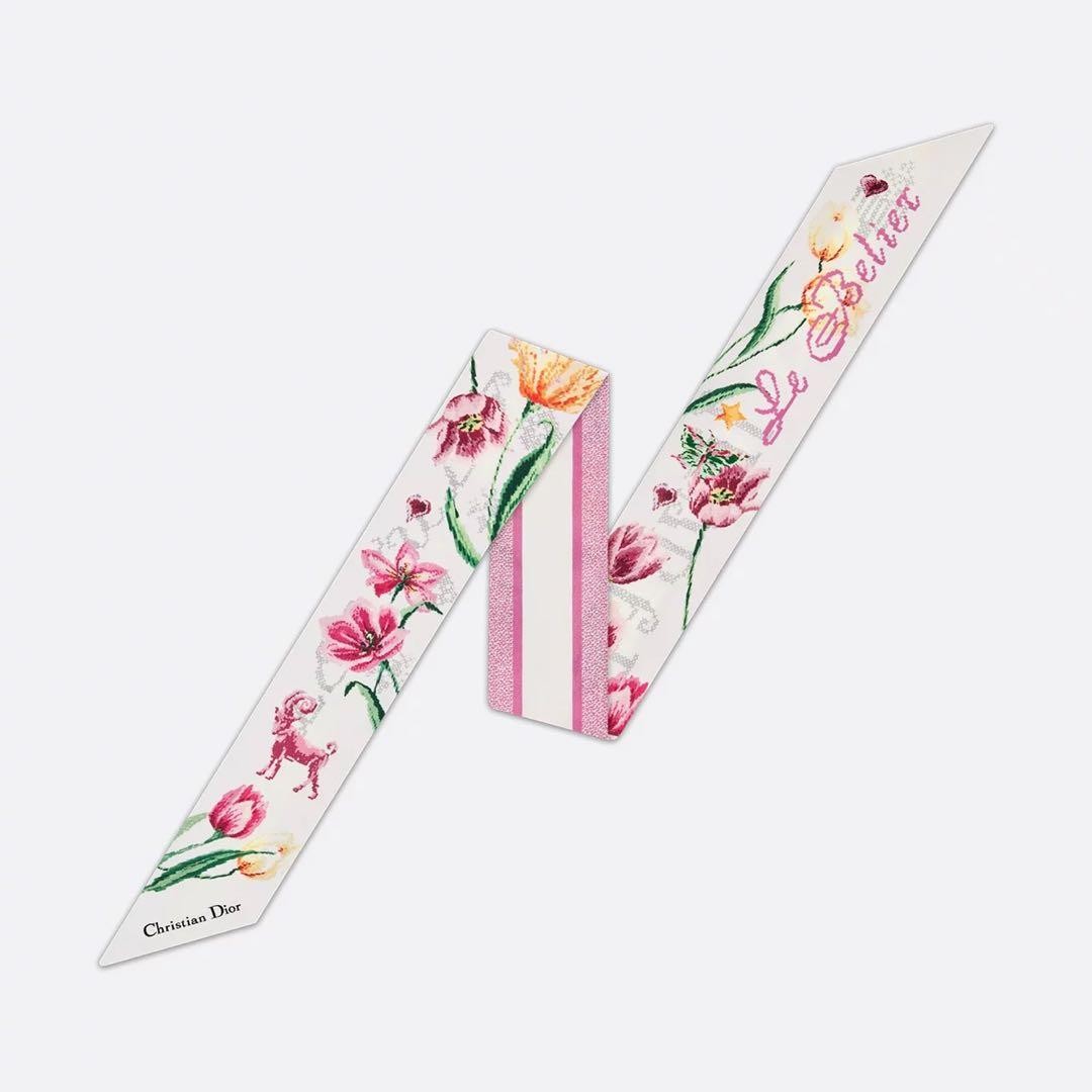 Dior mitza logo scarf 1947 zodiac unused aw25 authentic brand